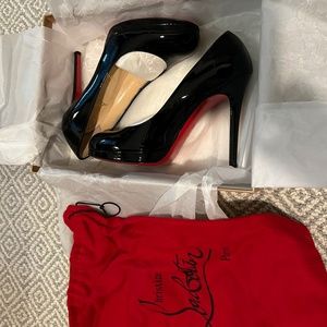Louboutin "new simple pump 120 patent calf" 36.5 - excellent condition
